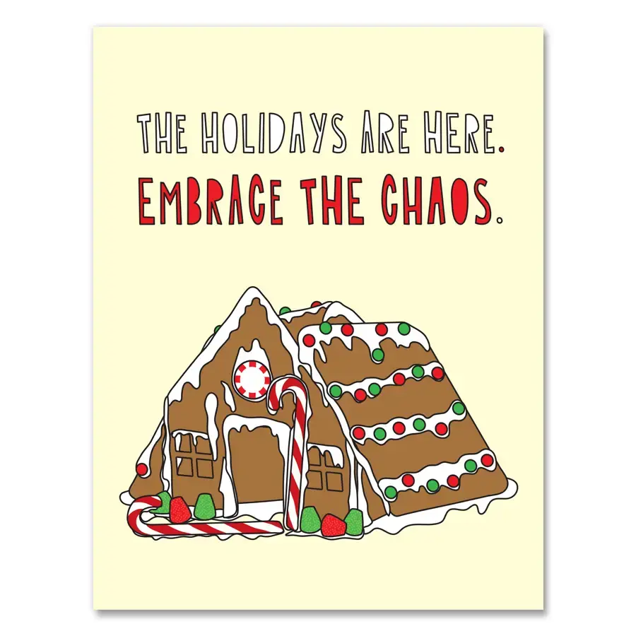 Near Modern Disaster - NMD NMDGCHO0012 - Embrace The Chaos Gingerbread House Card