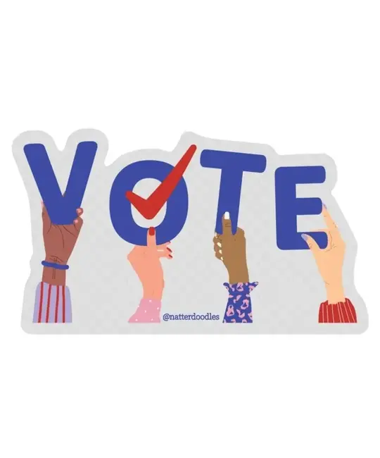 NatterDoodle - ND ND ST -  Women Vote Election Sticker