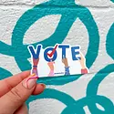 NatterDoodle - ND ND ST -  Women Vote Election Sticker