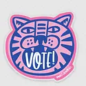 NatterDoodle - ND ND ST -  Vote! Fiercely Tiger Election Sticker