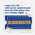 NatterDoodle - ND ND ST - Blockbuster Video Friday Night Nostalgia Sticker