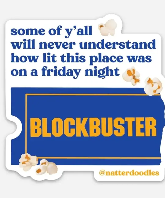 NatterDoodle - ND ND ST - Blockbuster Video Friday Night Nostalgia Sticker