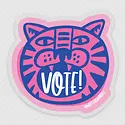 NatterDoodle - ND ND ST -  Vote! Fiercely Tiger Election Sticker