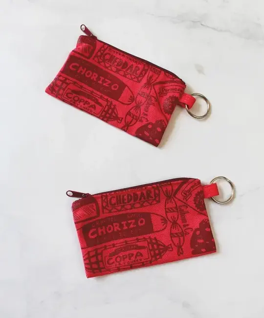 Calhoun & Co. - CAL CAL BA - Charcuterie Pouch Zipper Card Holder with Keyring