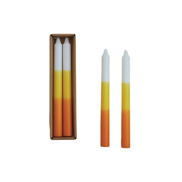 Creative Co-Op - CCO CCO CA - Candy Corn Colored Taper Candles, Set of 2