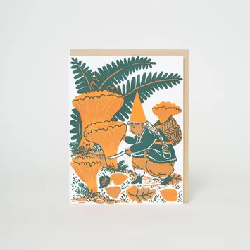 Phoebe Wahl - PW Mushroom Picking Blank Card