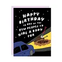 Party of One - POO True Crime Hide a Body  Birthday Card