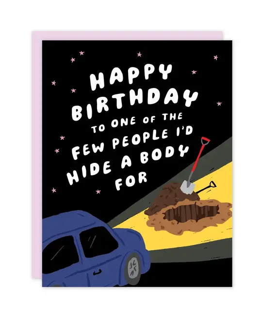 Party of One - POO True Crime Hide a Body  Birthday Card