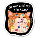 Party of One - POO Stickers on Cat Sticker