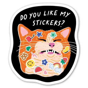 Party of One - POO Stickers on Cat Sticker