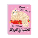 Party of One - POO Royal Cat Birthday Card