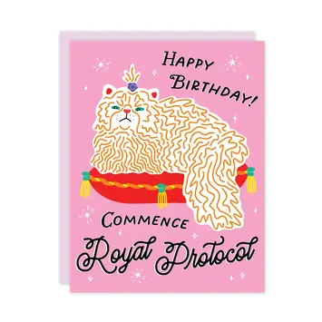 Party of One - POO Royal Cat Birthday Card