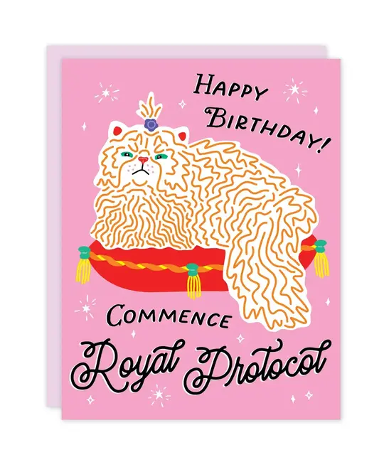 Party of One - POO Royal Cat Birthday Card