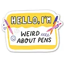 Party of One - POO Weird About Pens Sticker