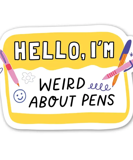 Party of One - POO Weird About Pens Sticker