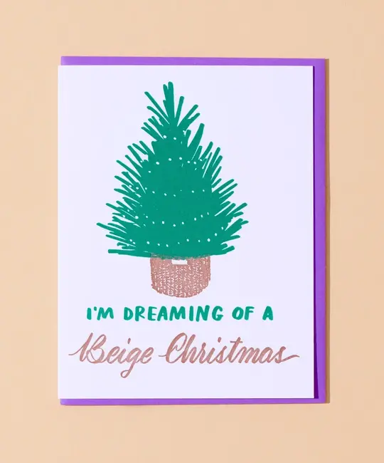 and Here We Are - AHW AHWGCHO0018 - Dreaming of a Beige Christmas Card