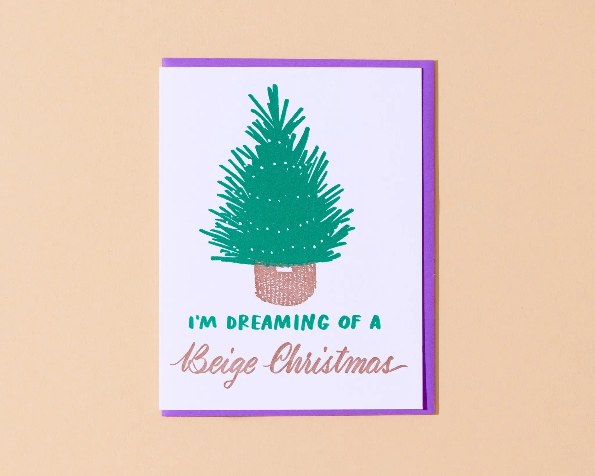 and Here We Are - AHW AHWGCHO0018 - Dreaming of a Beige Christmas Card