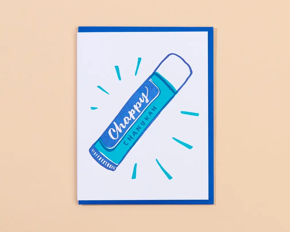 and Here We Are - AHW Chappy Chanukah Hanukkah Card