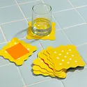 and Here We Are - AHW AHW HG - Cheese & Crackers Letterpress Coaster Set