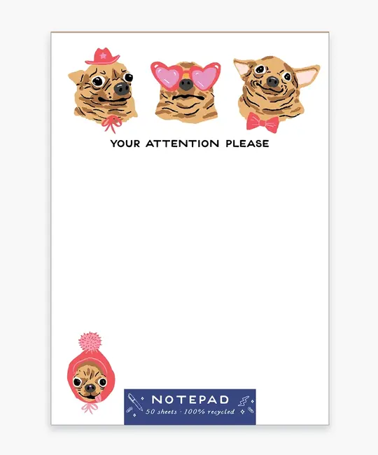 Party of One - POO Attention Please - Dogs Notepad