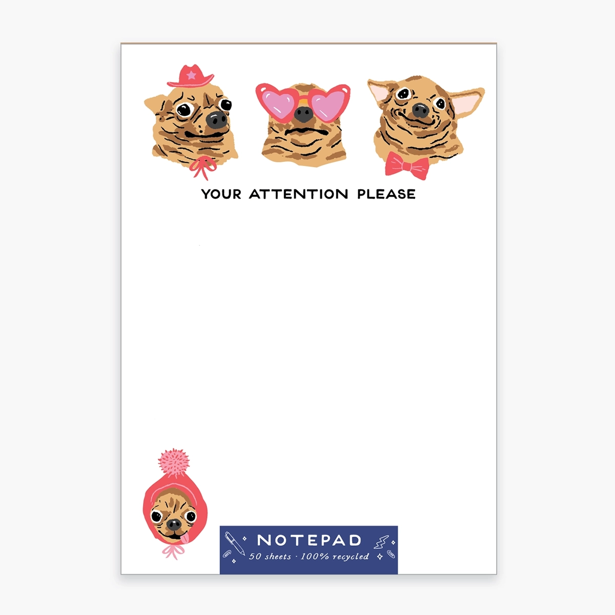 Party of One - POO Attention Please - Dogs Notepad