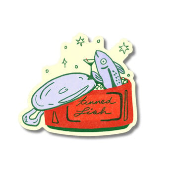 Mel Andrel - MA Tinned Fish Sticker