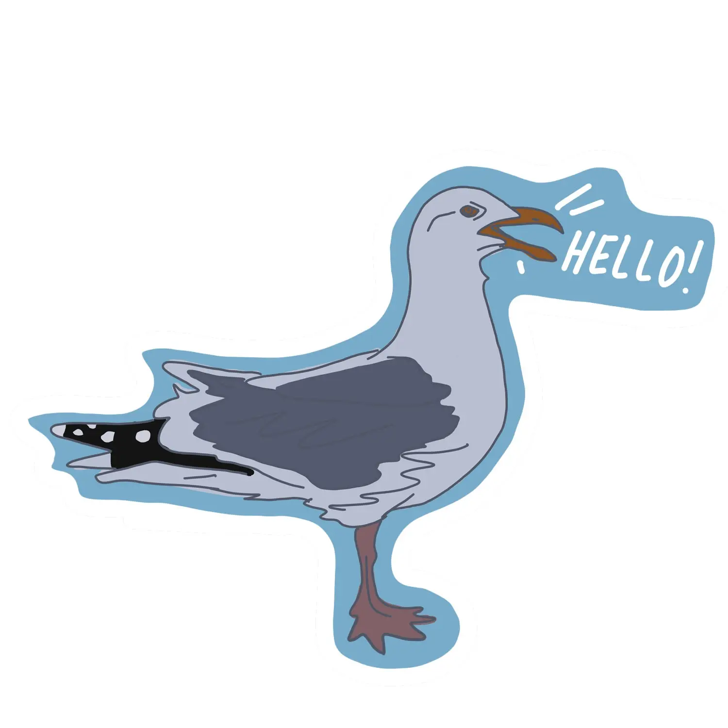 La Familia Green - LFG LFG ST - Seagull Hello Sticker