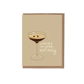 La Familia Green - LFG LFGGCBI0054 - Cheers Espresso Martini Scratch & Sniff Birthday Card