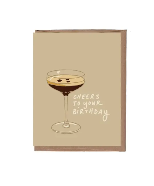 La Familia Green - LFG LFGGCBI0054 - Cheers Espresso Martini Scratch & Sniff Birthday Card