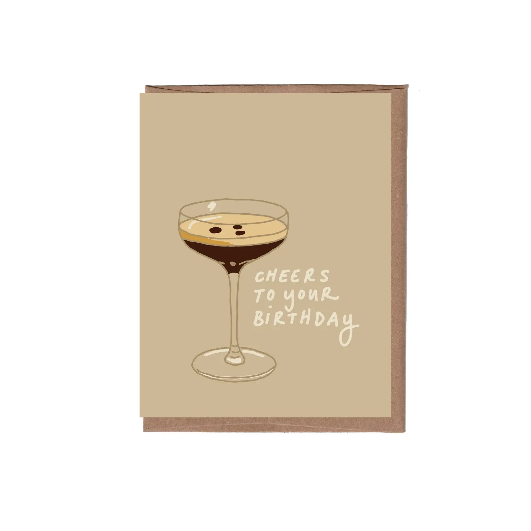 La Familia Green - LFG LFGGCBI0054 - Cheers Espresso Martini Scratch & Sniff Birthday Card