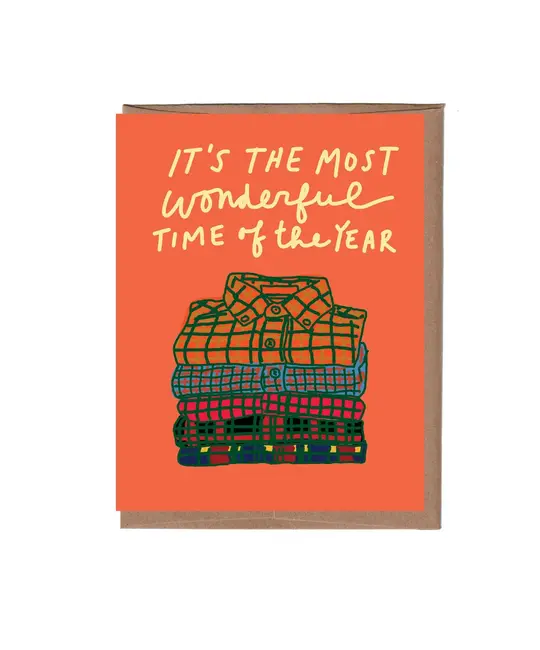 La Familia Green - LFG LFGGCSE0010 - Plaid Shirts Wonderful Time of the Year Card
