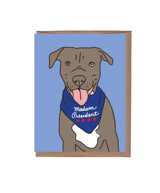 La Familia Green - LFG LFGGCMI0018 - Madam President Dog Bandana Kamala Card