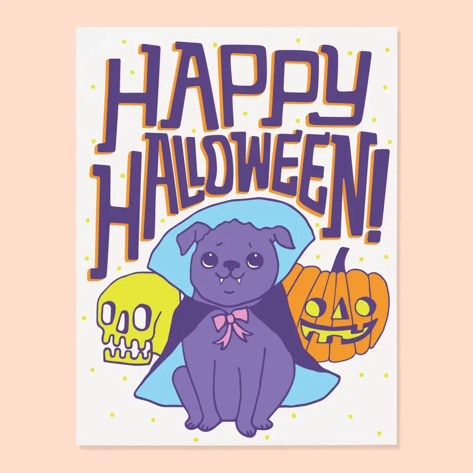 The Good Twin - TGT TGTGCHA0004 - Stevie Vampire Happy Halloween Card