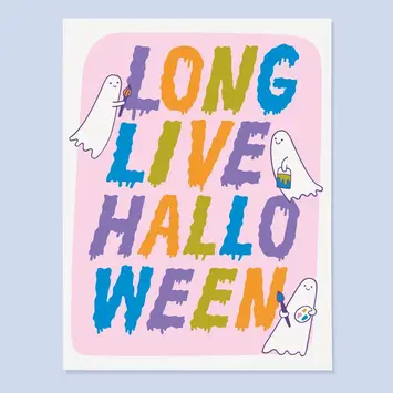 The Good Twin - TGT TGTGCHA0005 - Painting Ghosts Long Live Halloween Card