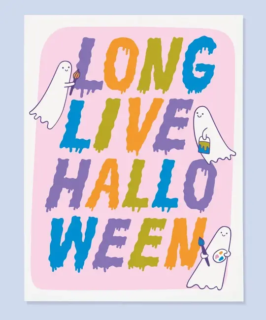 The Good Twin - TGT TGTGCHA0005 - Painting Ghosts Long Live Halloween Card