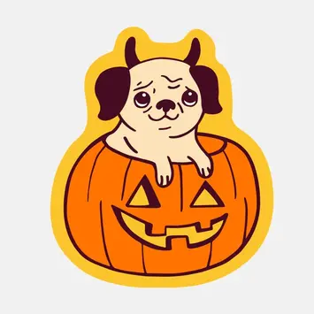 The Good Twin - TGT TGT ST - Pumpkin Peg Sticker