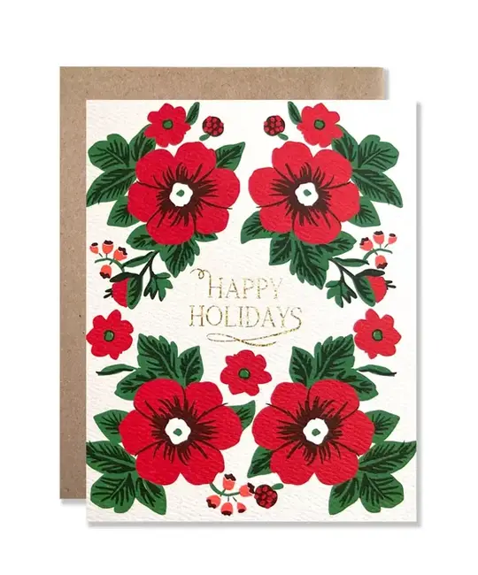 Hartland Brooklyn - HAR HAR NSHO - Poinsettia 2 Happy Holidays Boxed Note Set