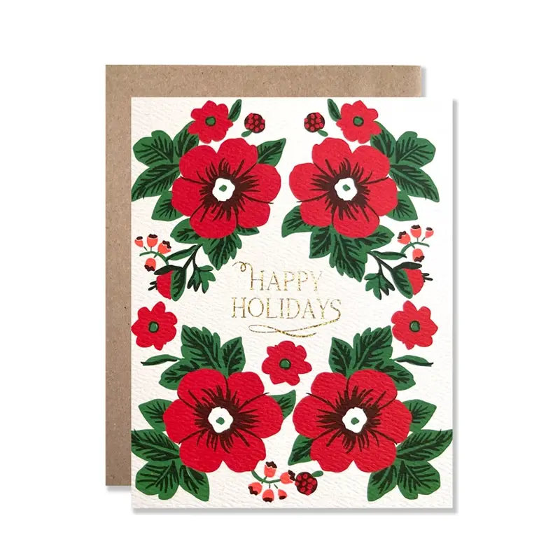 Hartland Brooklyn - HAR HAR NSHO - Poinsettia 2 Happy Holidays Boxed Note Set