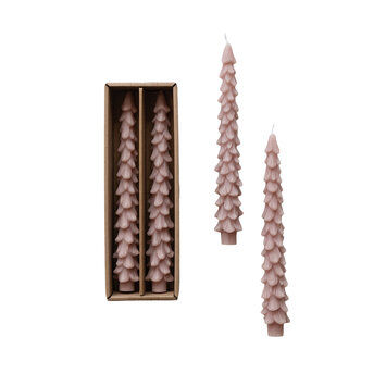 Creative Co-Op - CCO CCO CA - Tree Shaped Taper Candles, Taupe