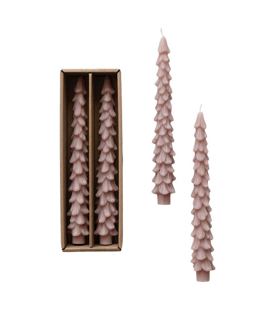 Creative Co-Op - CCO CCO CA - Tree Shaped Taper Candles, Taupe