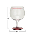 Creative Co-Op - CCO Vintage Style Stemmed Fluted Wine Glass (20 oz)