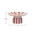 Creative Co-Op - CCO Hand-Painted Striped Pedestal
