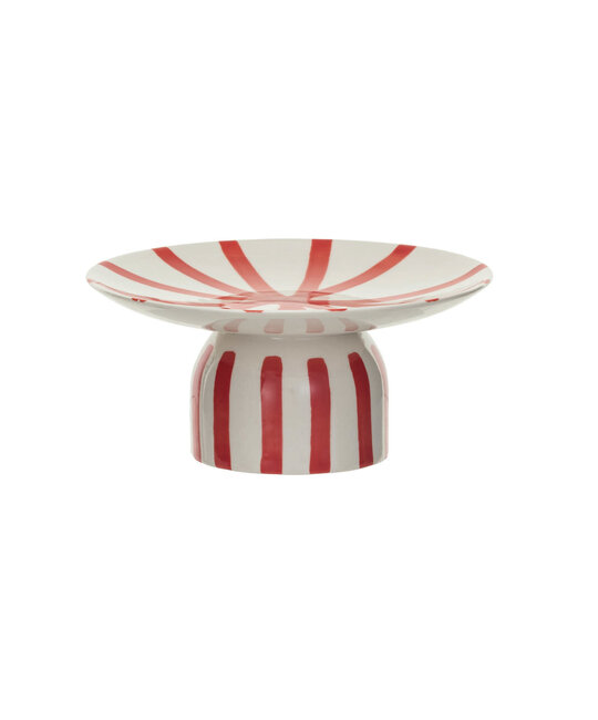 Creative Co-Op - CCO Hand-Painted Striped Pedestal