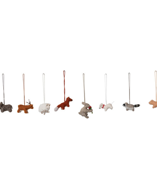 Creative Co-Op - CCO Felt Animals Small Ornament (Assorted Styles)
