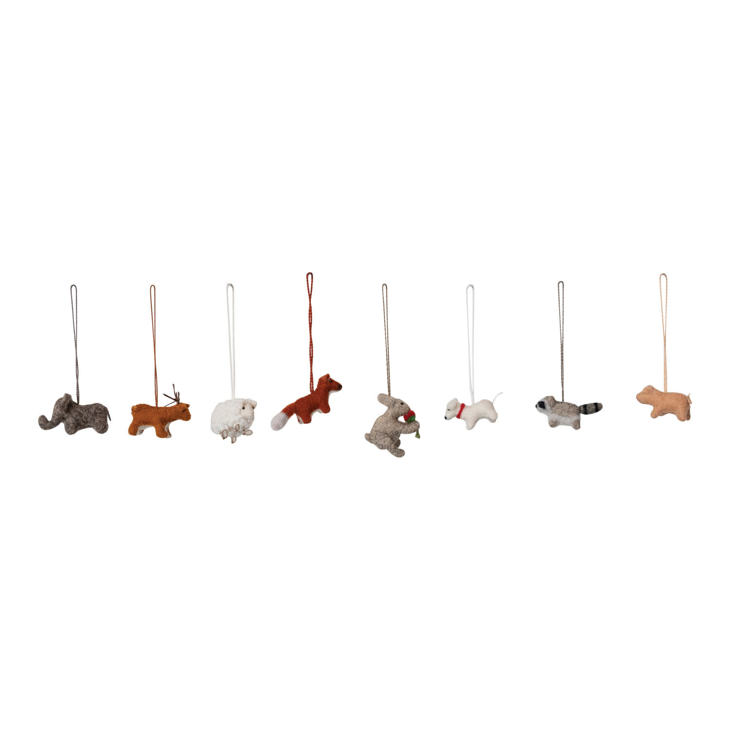 Creative Co-Op - CCO Felt Animals Small Ornament (Assorted Styles)