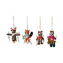 Creative Co-Op - CCO CCO OR - Felt Skiing Animals Ornament (Assorted Styles)