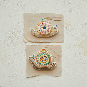Creative Co-Op - CCO CCO OR - Embellished Snail Ornament (Assorted Colors)