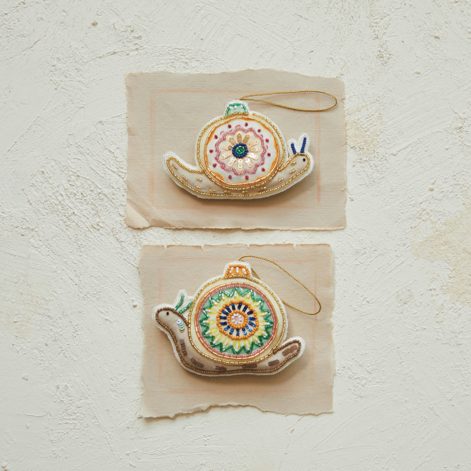 Creative Co-Op - CCO CCO OR - Embellished Snail Ornament (Assorted Colors)
