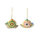 Creative Co-Op - CCO CCO OR - Embellished Snail Ornament (Assorted Colors)