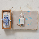 Creative Co-Op - CCO CCO OR - Felt Pajama or Towel Mouse Ornament (Assorted Styles)